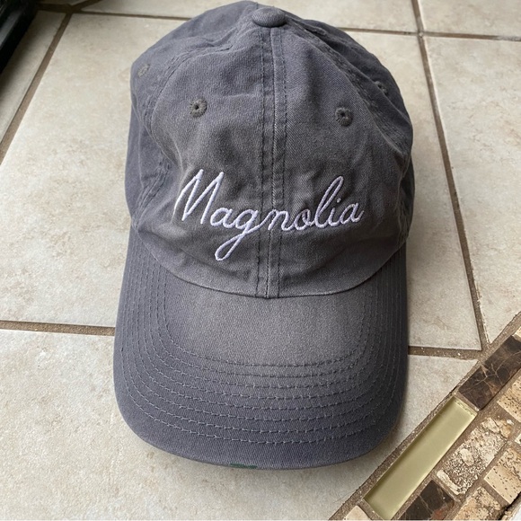 Magnolia Accessories - Magnolia Light Gray Baseball Cap 100% Cotton Velcro Adjustable Back One Size